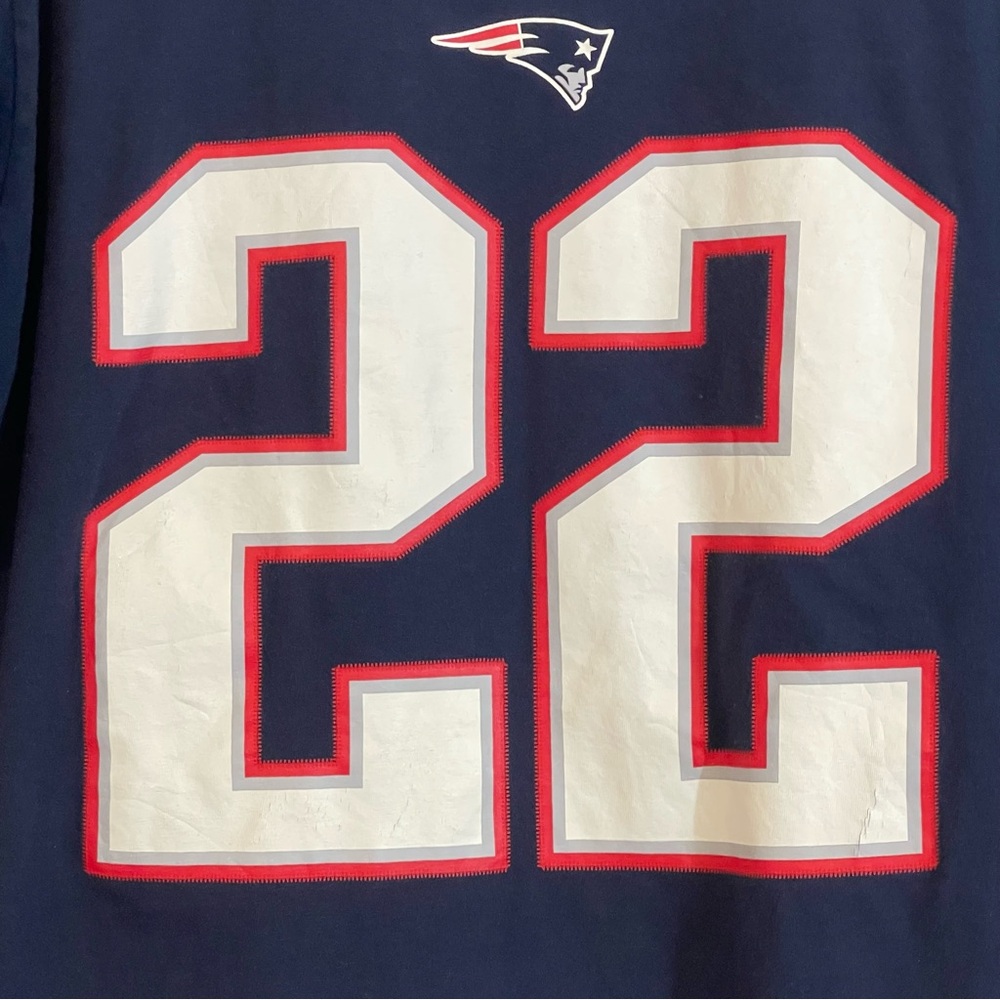 Nike Stevan Ridley New England Patriots T-Shirt 22 Size Large Regular Fit inNavy